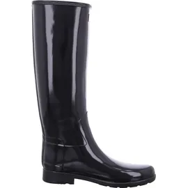 Hunter Damen Womens Refined Tall Gloss Kniehohe Stiefel, schwarz, 39 EU – 39