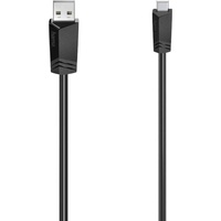 Hama USB 2.0 USB-A Stecker, USB-Mini-B Stecker 1.50m Schwarz