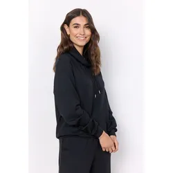 Sweatshirt SOYACONCEPT "SC-BANU 125", Damen, Gr. M, schwarz (9999 schwarz), Sweatware, Obermaterial: 48% Modal, 48% Polyester, 4% Elasthan, unifarben, modisch, Rundhals, Langarm, Sweatshirts