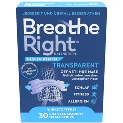 Besser Atmen Breathe Right Nasenstrips Transparent