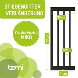 Bomi Zubehör Türschutzgitter Miko 10-50 cm Schwarz