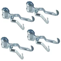 Relaxdays Klemmhaken Camping 4er Set Silber