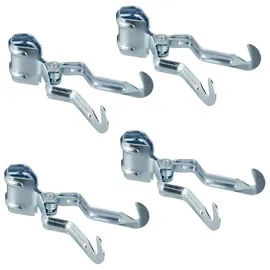 Relaxdays Klemmhaken Camping 4er Set Silber
