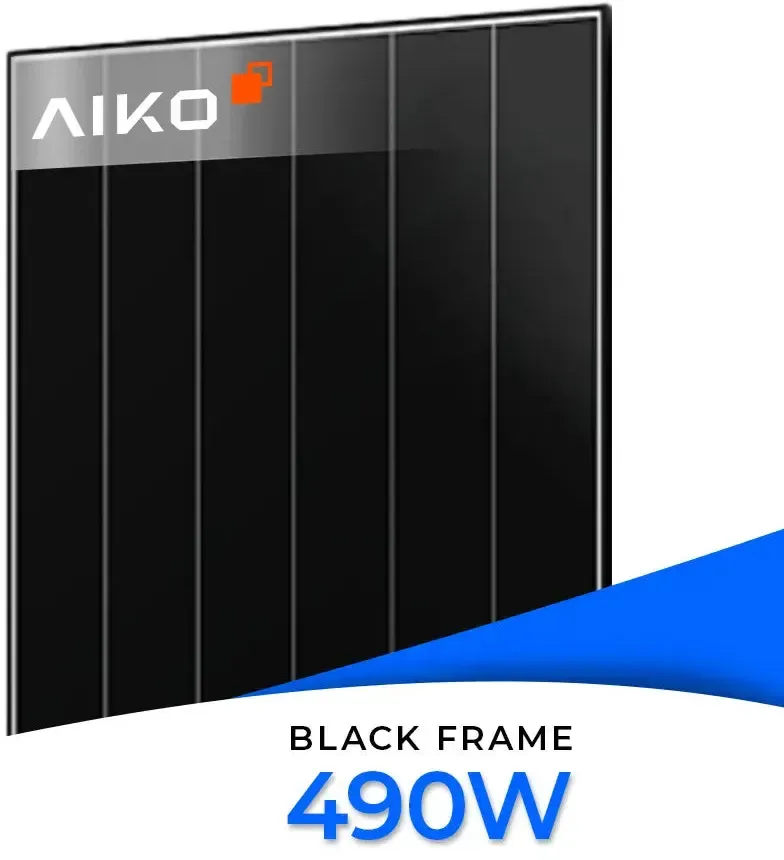 AIKO Solar 490W Black Frame Dual Glass A490-MCE54Dw 3P+54 Einzelmodul - Einzelmodul