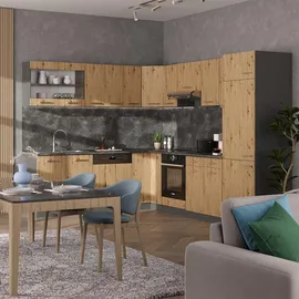 Vicco Winkelküche R-Line L-Form 287 cm braun