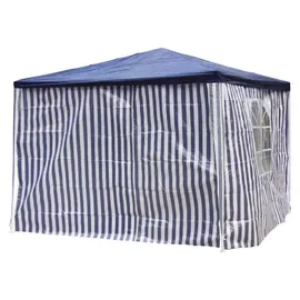 Lex Seitenteile für Gartenpavillon 3 x 2 m Blau/Weiß 2 Stück