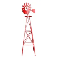 Wiltec Windrad 245 cm Rot