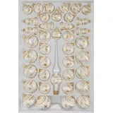 Christbaumkugeln-24.de 39 TLG. Glas-Weihnachtskugeln Set in Ice Weiss Gold Komet - Christbaumkugeln - Weihnachtsschmuck-Christbaumschmuck