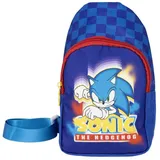 Sonic the Hedgehog Kindertasche mit Helden-Motiv – Bandolier-Stil blau