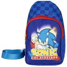 Sonic the Hedgehog Kindertasche mit Helden-Motiv – Bandolier-Stil blau