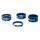 XLC Lenkkopferweiterung A-Head Spacer-Set AS-A02 3x5/1x10/1x15 mm 1 1/8 Zoll Blau