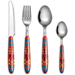 Excelsa Besteckset 24 Stück Tex Mex Stahl 20,5x2,5x2,5 cm Bunt