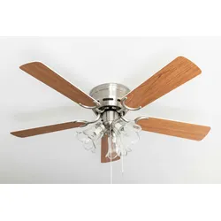 Pepeo Deckenventilator Kisa Deluxe BN Weiß / Ahorn mit Licht 105