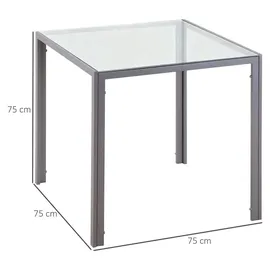 Homcom Esszimmertisch 75 x 75 x 75 cm grau