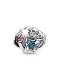 Pandora Disney Arielle die Meerjungfrau Muschel Charm aus Sterling Silber mit Kunstkristallen x Disney Collection, Kompatibel Moments Armbändern, 792687C01