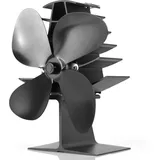 Kaminventilator In Weihnachtsbaumform, 4-blatt-ofenventilator Für Kamine, Schnellstart, Extrem Leise Heißluftzirkulation, Energiesparend