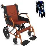 Mobiclinic Rollstuhl Klappbar Leichtgewicht Sitz 41 cm Aluminium orange
