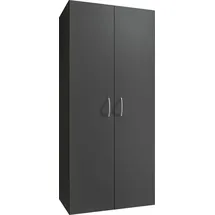 Wäscheschrank Multiraumkonzept 80 x 185 x 40 cm Grau