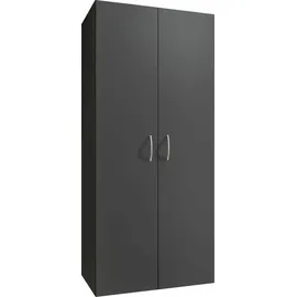 Wäscheschrank Multiraumkonzept 80 x 185 x 40 cm Grau