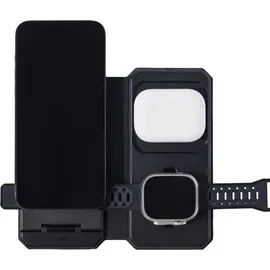Urban Armor Gear UAG 3in1 Travel Charger (25 W), Wireless Charger, Schwarz, Grau