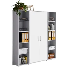 MID.YOU Office Edition Aktenschrank 173 x 33 x 186 cm grau, weiß