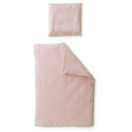 Ehrenkind Kinderbettwäsche Musselin Rosa 155 x 220 cm + 80 x 80 cm