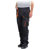 Reis Arbeitshose schwarz mit Kniepolstertaschen, 260g/m2 58