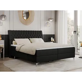 MKS Boxspringbett 160 x 200 cm H4 Schwarz