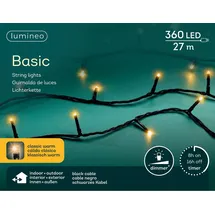 Lumineo LED-Lichterkette 27m, 360 LEDs, Dimmer, Timer, IP44,