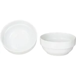 TOMMY 2er Set Schale 14,2cm stapelbar weiß Porzellan