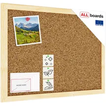 ALLboards Pinnwand mit Naturholzrahmen 30x40cm