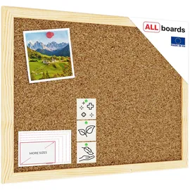 ALLboards Pinnwand mit Naturholzrahmen 30x40cm
