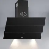 Gurari GCH D 267 BL Dunstabzugshaube 60cm 1000m3/h kopffreihaube Schwarz Glas TouchControl - Schwarz
