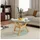Homcom Couchtisch Transparent Metall Ø80 x 45 cm