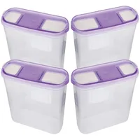 BestLivings Frischhaltebox Schüttdose 4,5 Liter 4er Pack / Lila