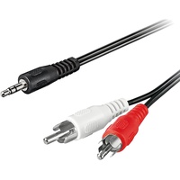 goobay Audio-Video-Kabel 3,5mm-Klinken-Stecker / 2x Cinch-Stecker 0,5m (50440)