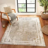 livabliss Taza Wohnzimmer modern – Abstrakt Design in Marmor Optik für Wohnzimmer 160x213 cm, Esszimmer, Schlafzimmer - Marmor e groß, weicher Kurzflor in Beige, Grau, Elfenbein