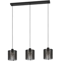 EGLO Segovia 3-flg. 88 cm länglich schwarz