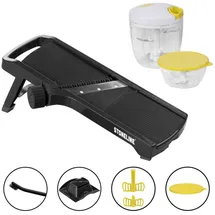 STONELINE Küchenhelfer-Set: Gemüseschneider & Multizerkleinerer in Schwarz – Gr.: onesize