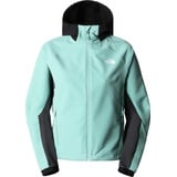 The North Face Womens Athletic Outdoor Softshell Hoodie wasabi-asphalt grey-tnf black S