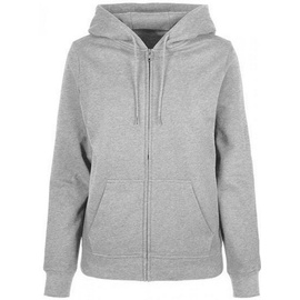 Build Your Brand Basic Reißverschlusspullover Heather Grey L