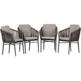 ACAMP Manhattan Gartenstuhl 61 x 81 x 61 cm grau 4 St.