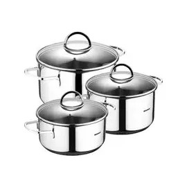 BERGNER Classic Topf-Set 6-tlg. 2 x Topf + 2 x Bratentopf + 2 x Stielkasserolle