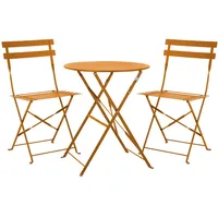 Svita BERLIN Bistroset Metall Sitzgruppe Balkon klappbar Tisch Stühle Orange