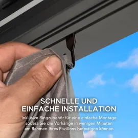Sunjoy Vorhang für Matterhorn Multi-Pergola 306 x 406 cm Grau/Mehrfarbig