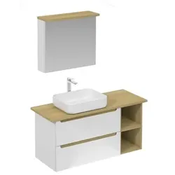 Naturel Stilla Badezimmer-Set weiß glanz KSETSTILLA001