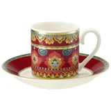 Villeroy & Boch Samarkand Rubin Espressotasse mit Untertasse 50 ml, 1 x)