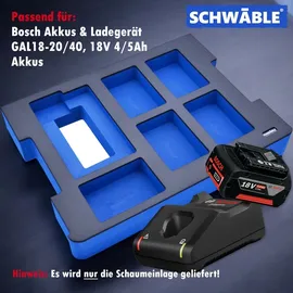 schwäble SCHWÄBLE® Schaumeinlage Schaumstoffeinlage Bosch Akku-Starter-Set GAL18-40 4-5Ah