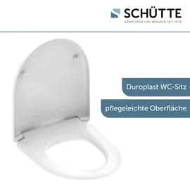 Schütte Duro WC-Sitz D-Form Pro 3 Weiß