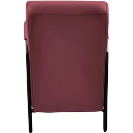K+W Komfort & Wohnen Cocktailsessel 62 x 77 x 83 cm rot mit bezogenen Armlehnen